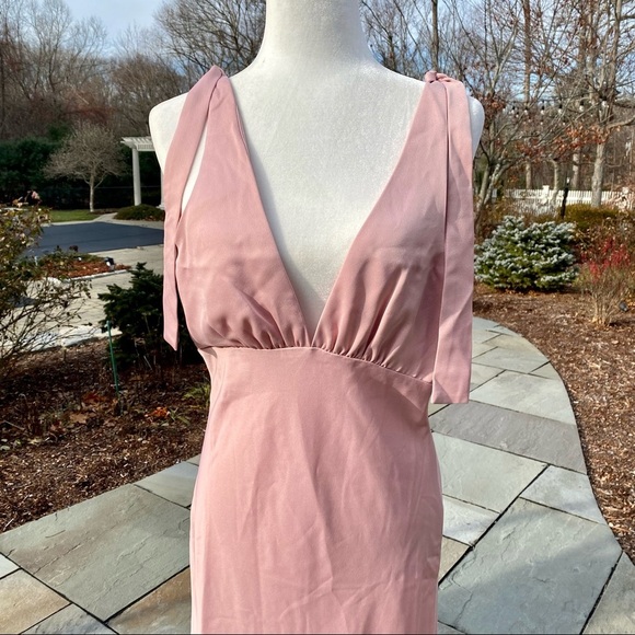 NWT BHLDN Sachin & Babi Hudson Satin Charmeuse Midi Dress in Dusty Rose - Picture 7 of 14
